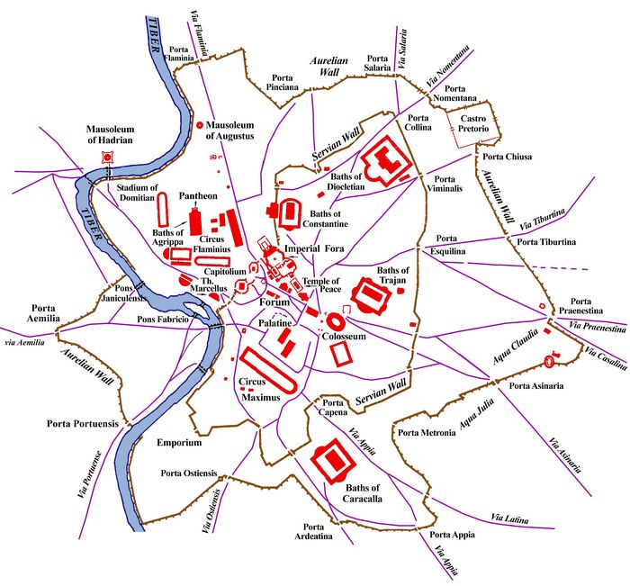 Rome map ancient BGR2000